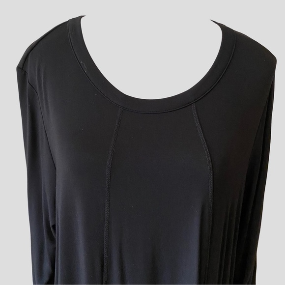 In Every Story Black Soft Jersey Knit Lounge relaxed Midi Dress. Size 1X - Picture 2 of 15